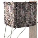 Game Treestands Deluxe Universal Blind Kit, Tree Stands Camo Waterproof Blind Cover, 102" x 35" Hunting Camouflage Ground Blinds, with Silent Zipper for Hunting Deer, Turkey (Frames Not Included)