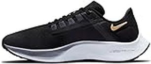 Nike WMNS Air Zoom Pegasus 38 Women's Running Shoes, Black Mtlc Gold Coin Thunder Blue Ashen Slate Football Grey, 7.5 UK