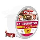 XFasten - Nastro adesivo anti-graffio, trasparente, 50,8 mm x 27,43 m, per porta, gattino, per divano, mobili e pelle