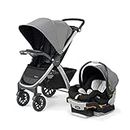 Chicco Bravo Trio Travel System, Pram for 0-5 Years New Born/Baby/Toddler/Kid (Boy,Girl), Extendable UPF Rated Canopy (Upto 22 Kgs,Camden Black)