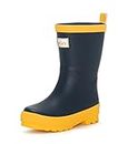Hatley Unisex-Child Classic Rain Boots Accessory, Navy & Yellow, 2 Big Kid