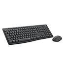 Logitech MK295 Silent Wireless Mouse & Keyboard Combo with SilentTouch Technology, Full Numpad, Advanced Optical Tracking, Lag-Free Wireless, 90% Less Noise - Black