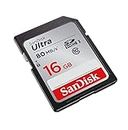 SanDisk Ultra SDHC Memory Card Up to 80 MB/s, Class 10, 16 GB, Black/Grey