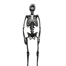 FUDGIO Full Body Silver Skeleton Pendant,Spooky Human Skeleton Pendant Jewelry,Halloween Horror Skull Necklace,Gothic Skull Pendant Jewelry Gift,For Women Men (1PCS)