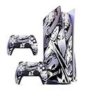 GADGETS WRAP Printed Vinyl Skin Sticker Decal for Sony PS5 Playstation 5 Disc Edition Console & 2 Controller (Skin Only, Console & Controller not Included.) - Anime Pirate Multicolor