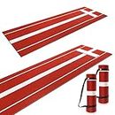 2 PCS Portable Softball Pitching Mat 3' x 10', 3' x 7' Pitchers Mound with Carry Strap Antislip Turf for Floors Garage Gym Indoor Outdoor Fastpitch Slowpitch Training Aids (Brick Red, 3 x 7 ft)