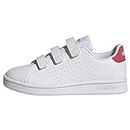 adidas Unisex Kids Advantage Cf C Sneaker, Ftwr White Real Pink Core Black, 12.5 UK Child