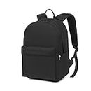 Kono School Backpack Casual Daypack School Bags for Girls Boys Bookbag Lightweight Travel Rucksack Work Bag for Men Women (Black)