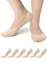 No Show Socks for Women - 6 Pairs Non Slip Invisible Socks Women, Cotton Ultra Low Cut Liner Socks Ladies Trainer Sneaker Socks Shoe Liners for Loafer Flats Boat Shoes UK Size 5.5 to 8