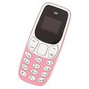 Mini Telefono Cellulare, il più Piccolo Telefono Dual SIM Card GSM per Adulti (Rosa)