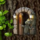 Garden Gnome Ornaments Resin Dragon Statue Sculpture Miniature House Outdoor