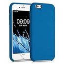 kwmobile Carcasa Compatible con Apple iPhone 6 / 6S Funda - Case TPU y Silicona antigolpes - Apto Carga inalámbrica - Azul Arrecife