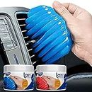 LAZI (200 GRAM X Pack of 2 Mix Color) Car Ac Vent Dashboard Interior Dust Dirt Cleaner Sticky Jelly Putty Kit for Vehicle Interior Keyboard PC Laptop Electronic Gadgets Reusable Cleaning Gel(Blue,Red)