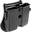 Double Magazine Holster,Universal Magazine Pouch fit 9mm .40 .45 Caliber, Single & Dual Stack Magazines,Adjustable Paddle Mag Holder for 1911 Glock S&W Springfield Ruger Sig sauer Beretta Taurus H&K