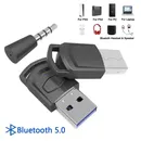 Wireless Headphone Adapter Receiver for PS5/PS4 Game Console PC Headset Bluetooth Audio Adapter 2 in