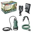 Bosch GardenPump 18, Submersible Water Pump Expansion Kit with Wall and Fuel Connections and 2.5m Garden Hose in Box