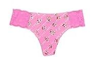 Victoria's Secret Pink Women's No Show Thong Panties, Pink, Medium
