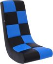 Classic Video Rocker Floor Gaming Chair,Kids and Teens,Checkered PU Faux Leather