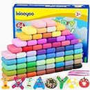 Ixiaoyoo Air Dry Clay, Modelling Clay for Kids, 64 Colors DIY Molding Magic Clay for with Tools, Soft & Non-Sticky, Toys Gifts for Age 3 4 5 6 7 8+ Years Old Boys Girls Kids (64 Colors)