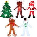 5 Pcs Christmas Elf Accessories Clothes Christmas Elf Doll Costume Lovely Reindeer Santa Snowman Gingerbread Man Christmas Tree Outfits Christmas Doll Clothing Costume Accessories for Elf Doll