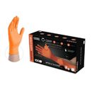 First Glove Grip 8 Mil Orange Nitrile Diamond textured Gloves