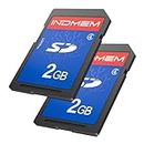 INDMEM SD Card 2GB 2 Packs Class 4 MLC Secure Digital Flash Memory Card Camera Card