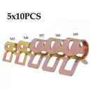 50Pcs/set 5-9mm Spring Clips Vacuum Spring Fuel Oil Water Hose Clip Tube Clamp Fastener For Band