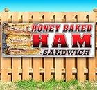 Honey Baked Ham Sandwich 13 oz Banner | Non-Fabric | Heavy-Duty Vinyl Single-Sided with Metal Grommets