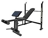 PRODUMAN HUB Home Gym Bench Heavy Duty Bench Multi-Functional Home Gym Benches, Black model-pd05in1 Weight Capacity 250 Kg (Incline)