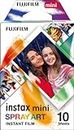 Fujifilm instax Mini Film Spray Art Border, 10 Shot Pack Multicolore