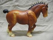 Vintage Breyer Horse Figure Clydesdale Gold Bob 10" Long 8" Tall Excellent Con