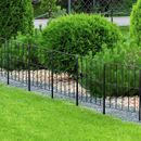 Decorative Garden Fence 10 Pack, No Dig Rustproof Metal Fencing Animal Barrier