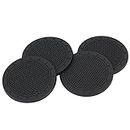 KINBOM 4 Pcs Car Coaster, Universal Vehicle Pvc Cup Holder Insert Coaster Automobile Interior Accessories-2.75 Inch Silicone Car Cup mats (Black)