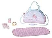 Zapf Creation Baby Annabell Changing Bag for 43 cm Doll - Easy for Small Hands, Creative Play Promotes Empathy & Social Skills, For Toddlers 3 years & Up - Includes Changing Mat, Powder Pot & More
