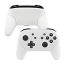 eXtremeRate White Faceplate Backplate Handles for Nintendo Switch Pro Controller, DIY Replacement Hand Grip Housing Shell Cover for Nintendo Switch Pro Controller - Controller NOT Included
