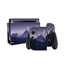 RX021 Film Skin for Games Console and Charging Station Sticker Set Top Protection Against Scratches Design Sticker Cover Perfect Fit Self-Adhesive (No. 2 Mountains)