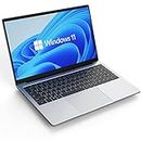OTVOC Laptop 15.6 inch Windows 11, VocBook 15, Intel Celeron N5100, 16GB RAM, 512GB PCIE NvMe SSD, 4TB Expansion, 15.6" FHD IPS, 2.0MP, 2.4G+5G WiFi, Bluetooth 5.0, Type-C, HDMI, RJ45, HDD, Silver