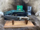 Cuchillo de ciervo Puma 112060 2017 Damasco funda de cuero de acero - como nuevo P13
