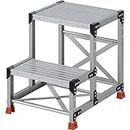 TRUSCO TSF-25256 Work Step Stool, 2 Tiers, Step Depth 9.8 inches (250 mm), Height 19.7 ft (0.60 m), Top Plate 19.7 x 15.7 inches (500 x 400 mm)