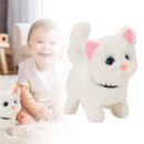 Electronic Pet Cat Toy Walking Meow Plush Cat Toys Stuffed Toys Gift 2024