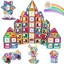 aaczly Magnetische Bausteine 122 Teile Magnet Spielzeug Kinder Montessori Spielzeug Magnetbausteine für Jungen und Mädchen ab 3 4 5 6 7 Jahren