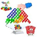 Wembley Swinging Tetra Tower Family Indoor Game for Kids Adults, Travel, Party, Birthday Gift STEM Toys Board Game Building Blocks for Kids Interactive Stacking Balancing Brain Toys Mind Games -16Pcs