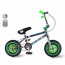 Wildcat 10in Mini BMX Bike Rocker Stunt Green Oil Slick 1 Pce Crank+Disc Brakes