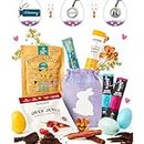 Customized Jerky Easter Gift Bag For Men - High Protein Gift Bag Prefilled w/ Curated Assortment of Unique Jerkies - Beef Jerky Easter Basket for Men in a CUte Bunny Bag - Adults Easter Basket Alternative w a Name/Image Personalized Keychain