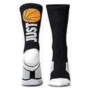 ChalkTalkSPORTS Basketball Athletic Woven Mid-Calf Socks | Just Ball Socks | Size Large