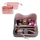 Purse Organizer,Bag Organizer,Insert purse organizer with 2 packs in one set fit LV NeoNoe Noé Series perfectly (Brush Pink)