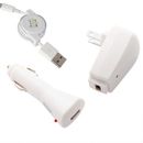 iPhone iPad - Cable USB retráctil Cargador doméstico Adaptador de alimentación CA Enchufe de CC