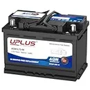 UPLUS BCI Group 48 Car Battery, AGM-L70-M Maintenance Free 12V 70Ah Premium AGM Batteries H6 L3 Automotive Battery, 760CCA, 80RC