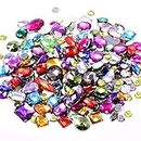 BLINGINBOX - Confezione da 300 diamanti sintetici di forme e dimensioni varie, cristalli in acrilico per cucire, strass, colori assortiti