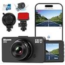 Dash Cam Front and Rear Camera, WiFi Dash Camera for Cars with 64G Card, 2.5K Car Camera Dash Cam Front +1080P Rear Dashcams with Super Night Vision, Loop Recording, G-Sensor, Max Support 256GB